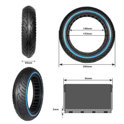 Celogumenná pneumatika 8,5x2 V3 modrá