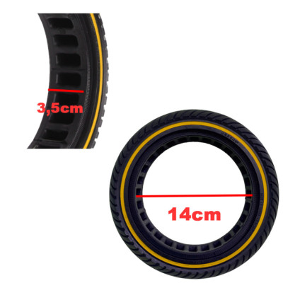 Celogumenná pneumatika 8,5x2 V3 žltá