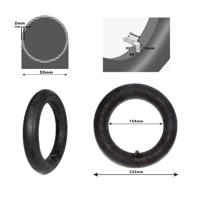 Náhradná duša 10 × 2,5 (90º 90º ventil) – Premium [Amalibay]