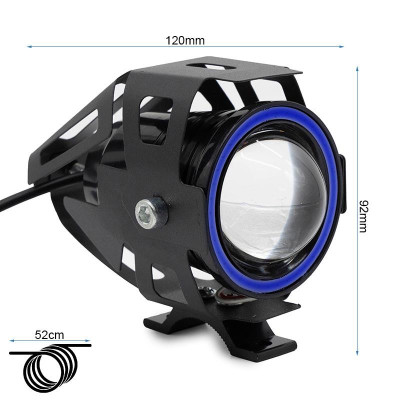Svetlomet U7 12-80V modrý LED