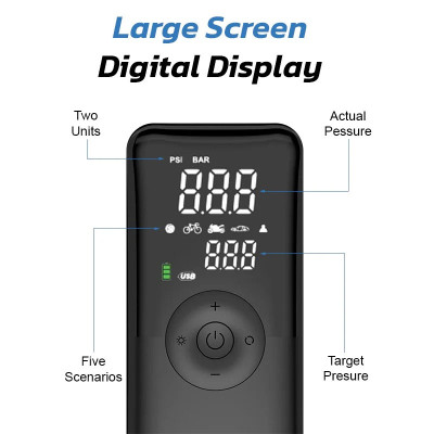 Prenosný elektrický kompresor AIR-002 Premium s funkciou powerbanky